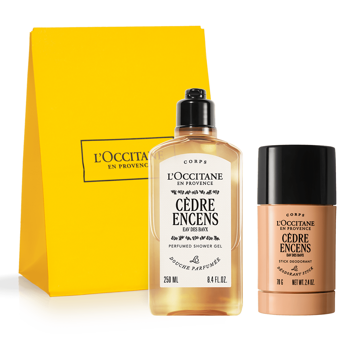 Pieštukinio dezodoranto ir dušo želės duetas jūsų kūno odos priežiūrai L'Occitane Lietuva