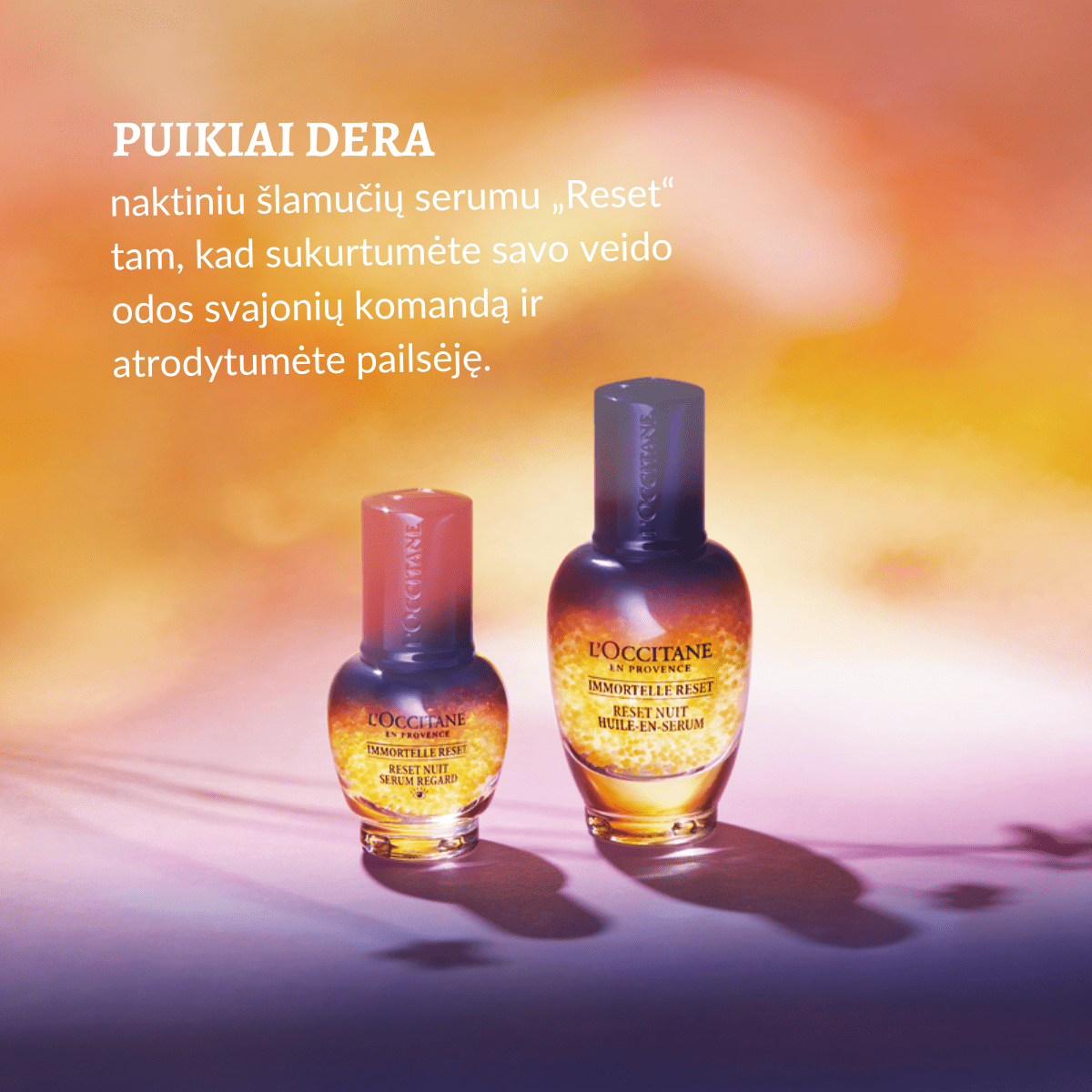 Naktinis paakių serumas „Overnight Reset“ Normal L'Occitane