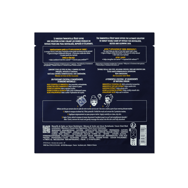 Lakštinė veido kaukė RESET L'Occitane