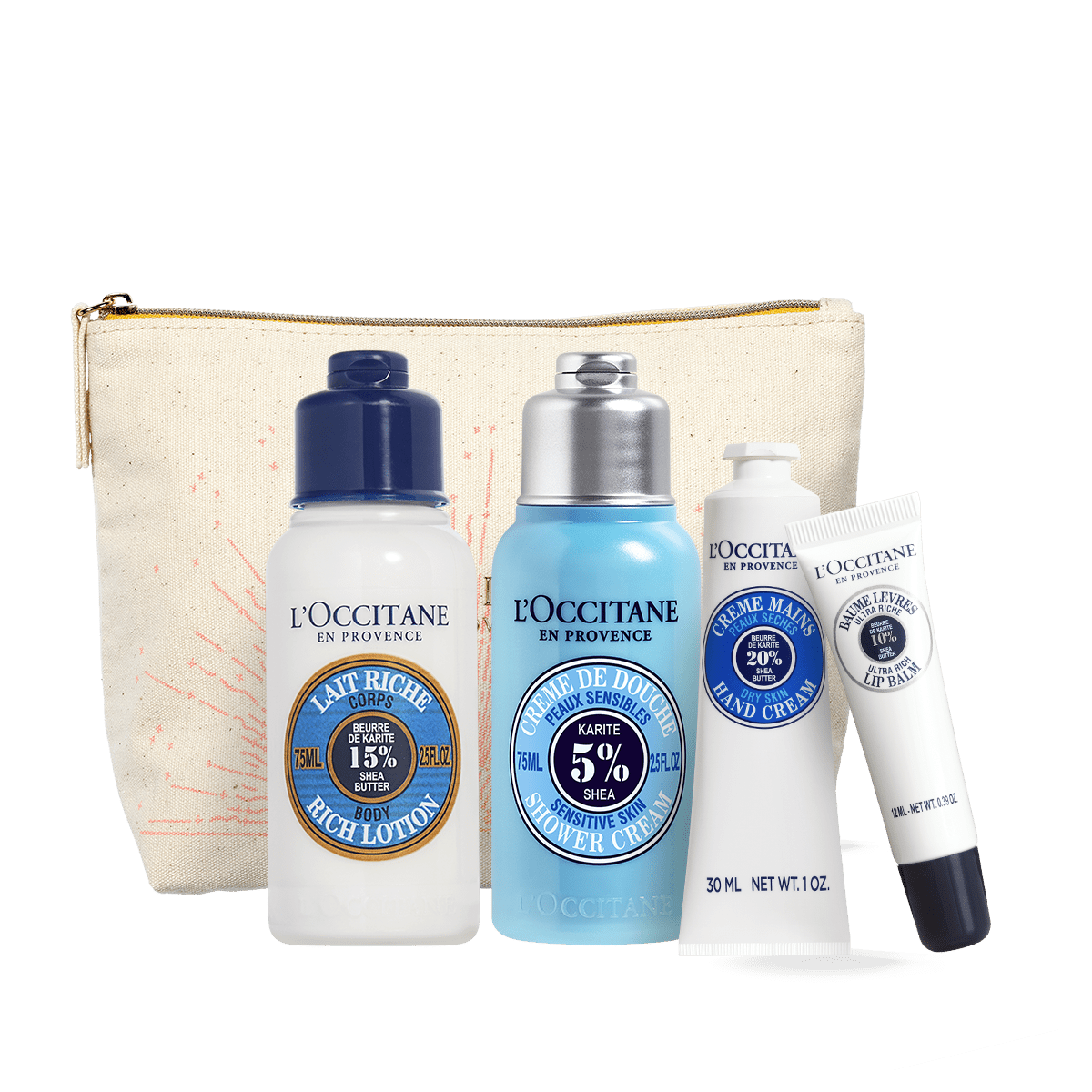Dovanų rinkinys su kosmetine YPATINGA KŪNO PRIEŽIŪRA L'Occitane Lietuva