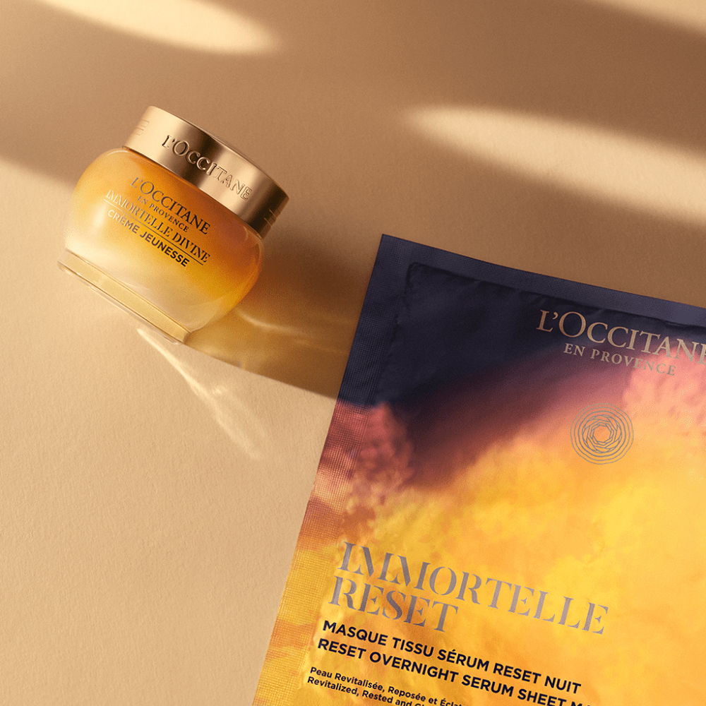 Lakštinė veido kaukė „Overnight Reset“ Normal L'Occitane