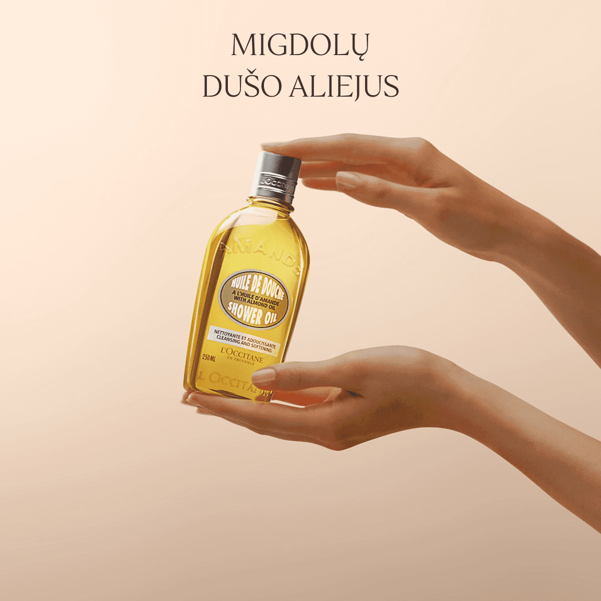 Migdolų dušo aliejus Normal L'Occitane